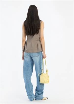 Macane Peplum waistcoat Driftwood ROTATE 